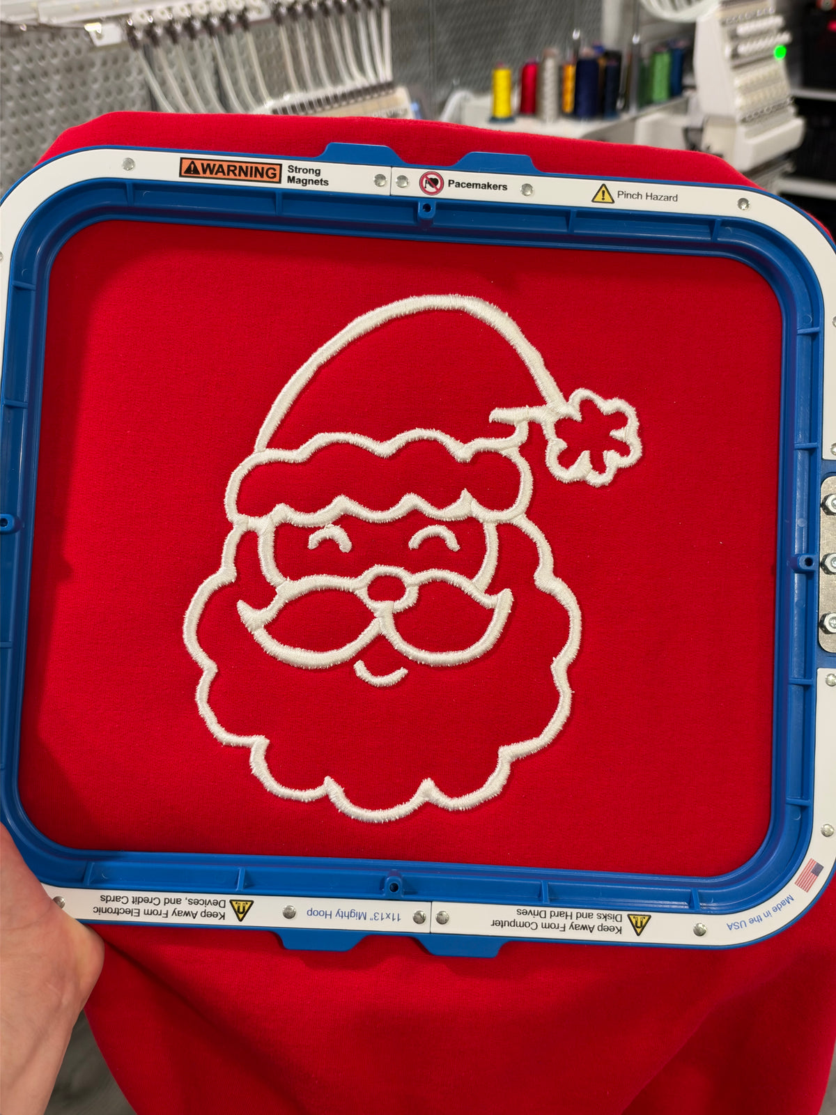 Santa 3D Puff Embroidered Sweatshirt