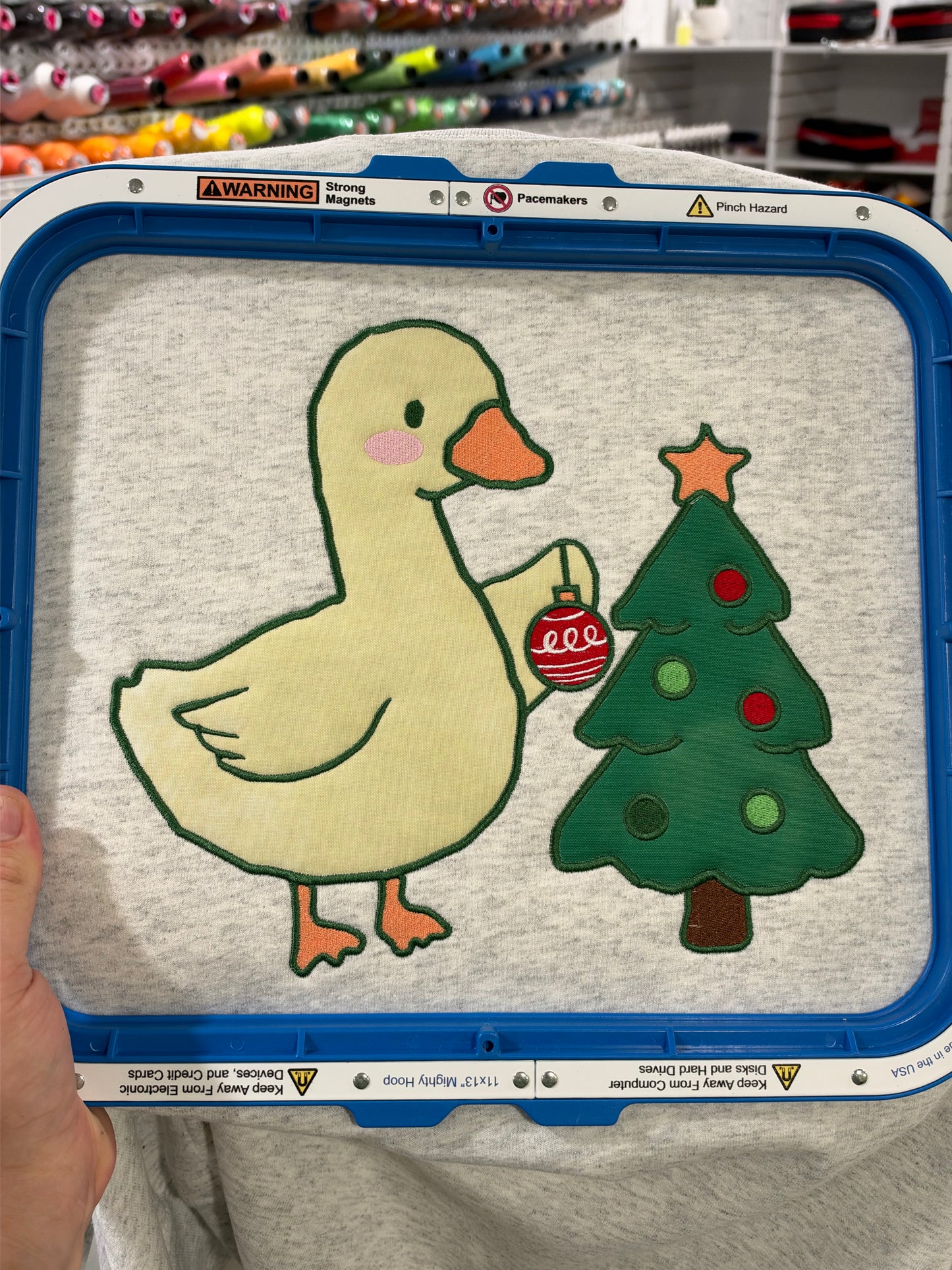 Christmas Goose Embroidered Crewneck