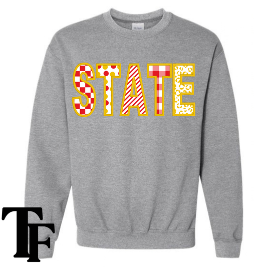STATE Embroidery Applique Sweatshirt