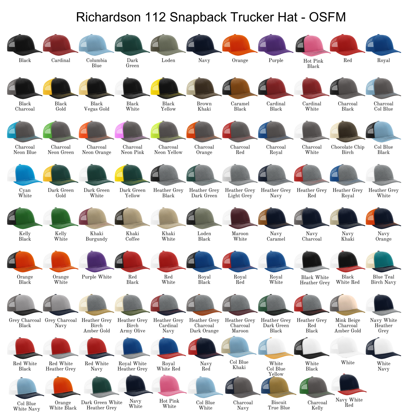 24 CUSTOM EMBROIDERED HATS