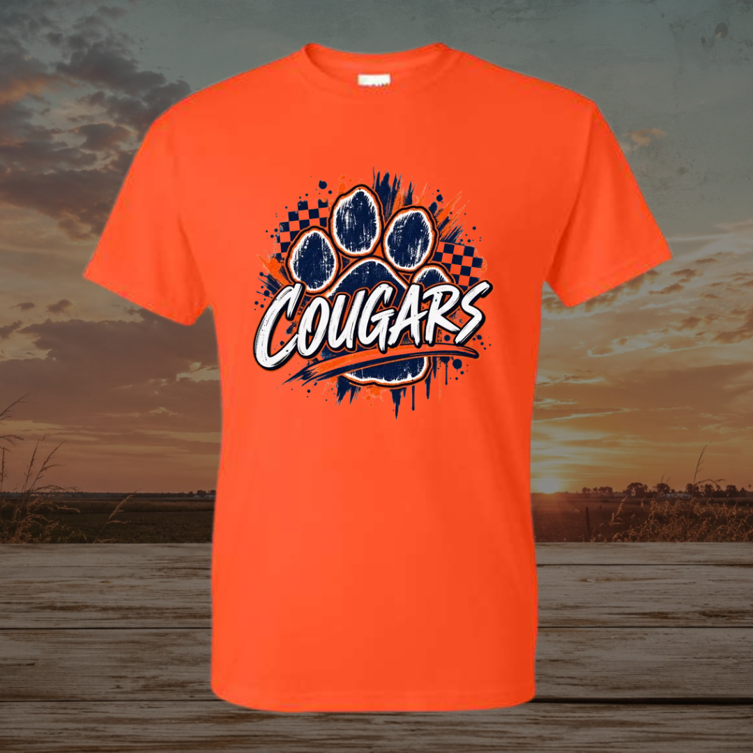 Paw Print Splatter Cougars
