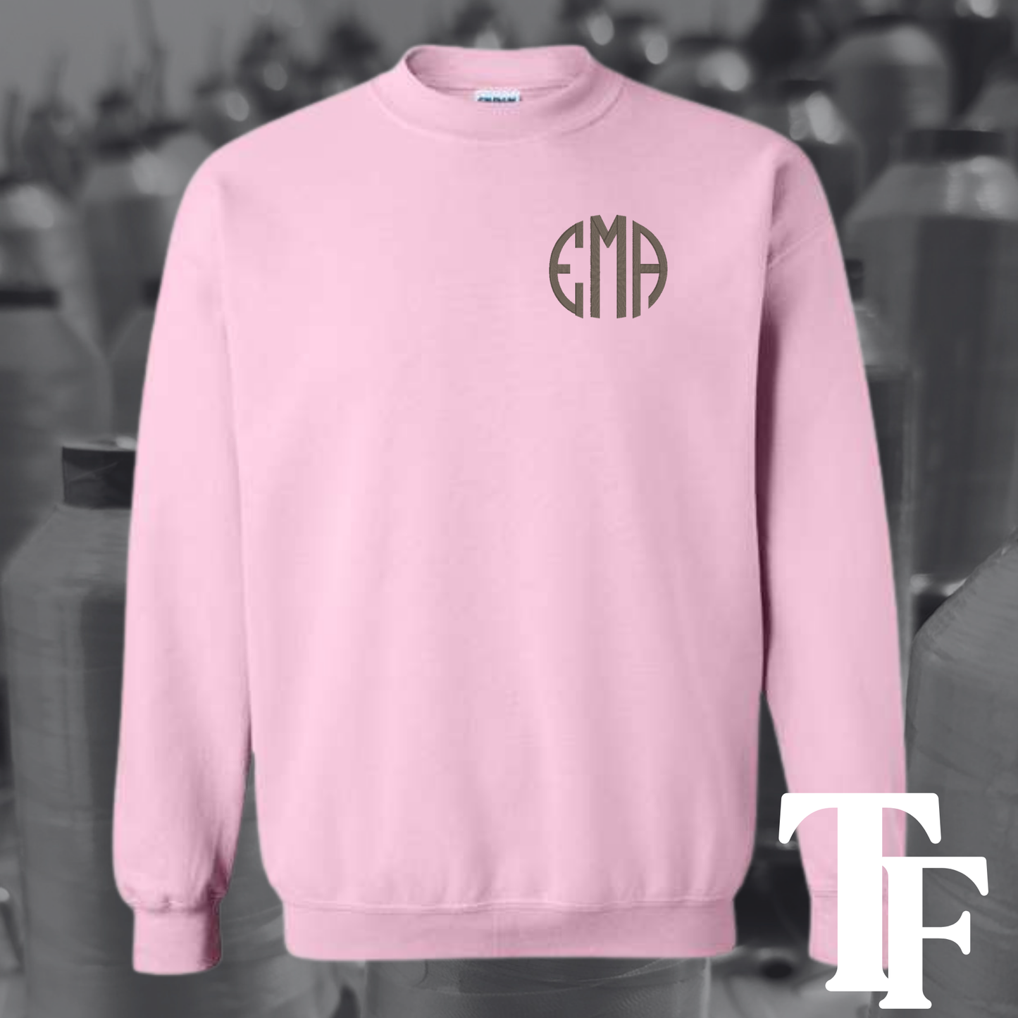 Custom Monogram **Embroidered Crewneck**