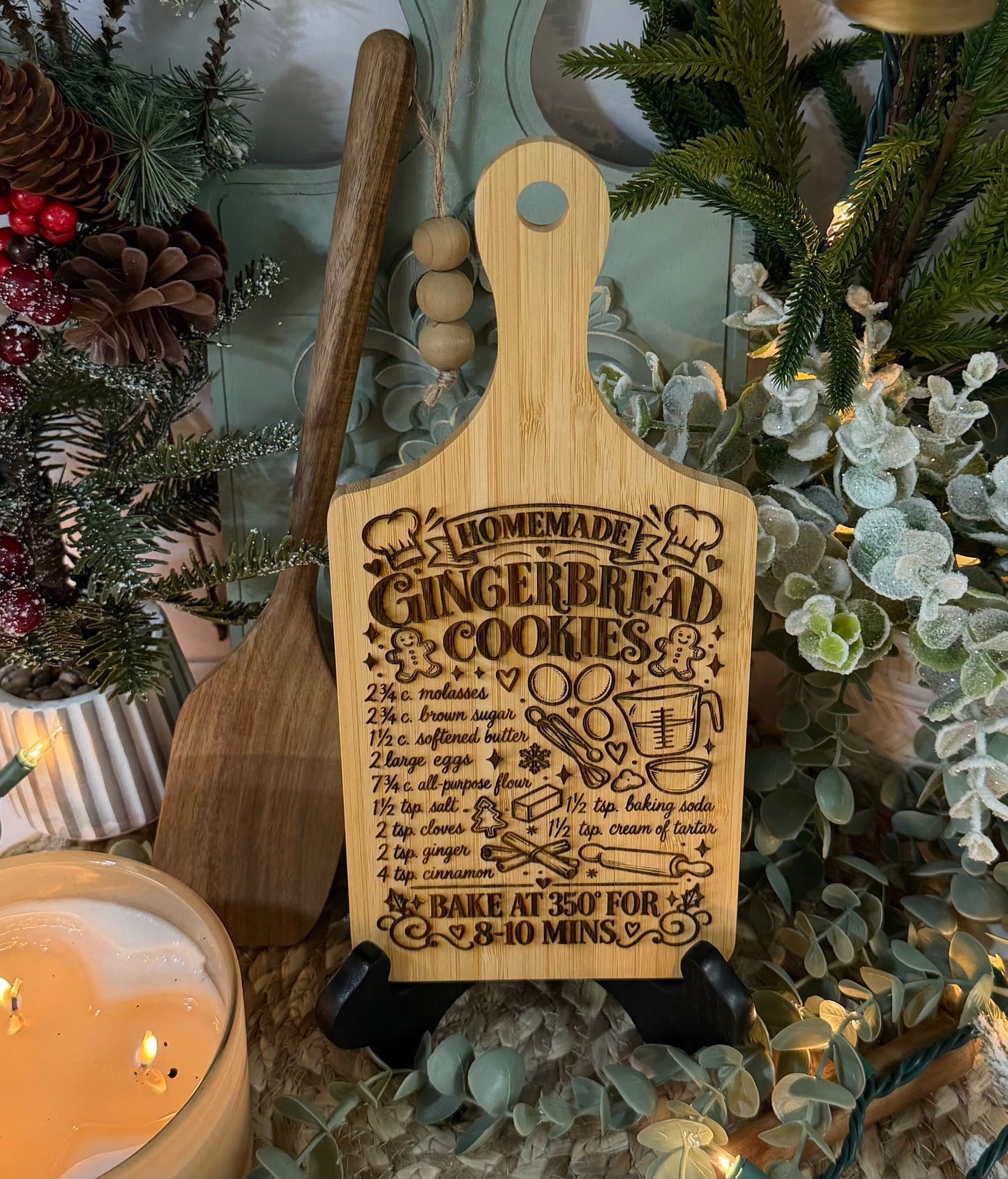 Gingerbread Dual sided Cutting Board