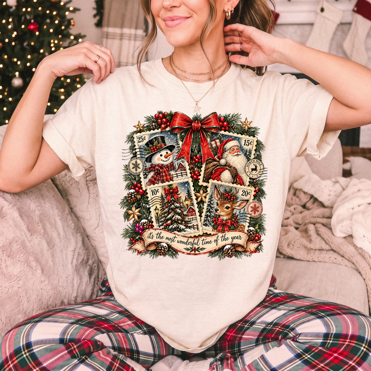 Christmas Stamps - Graphic Apparel