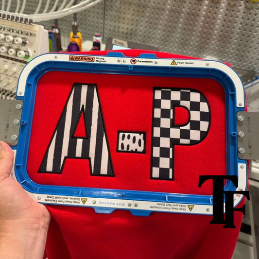A-P Embroidery Applique Sweatshirt