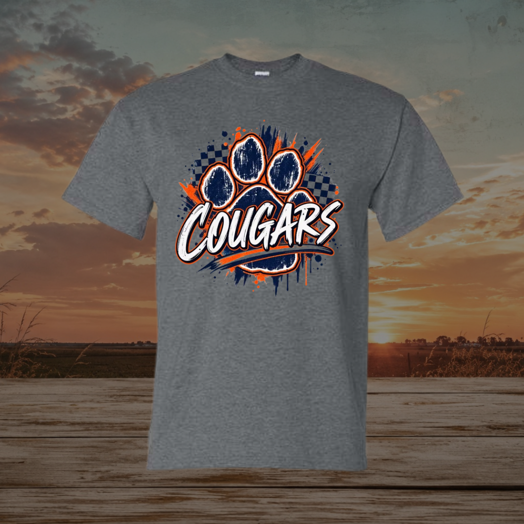 Paw Print Splatter Cougars