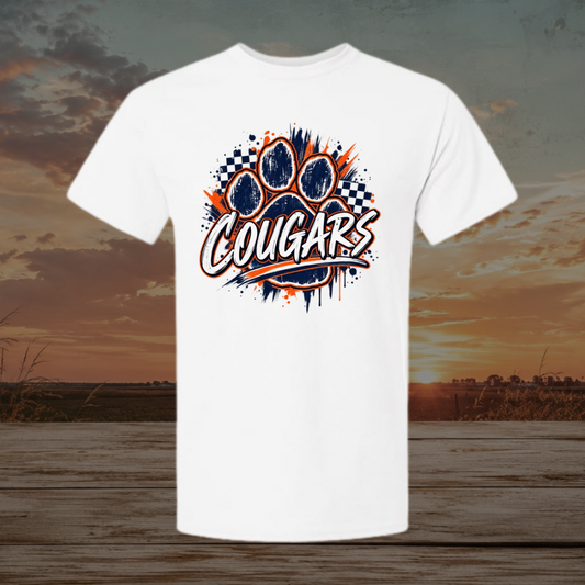 Paw Print Splatter Cougars