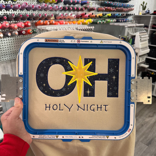Oh Holy Night Embroidery Applique Sweatshirt