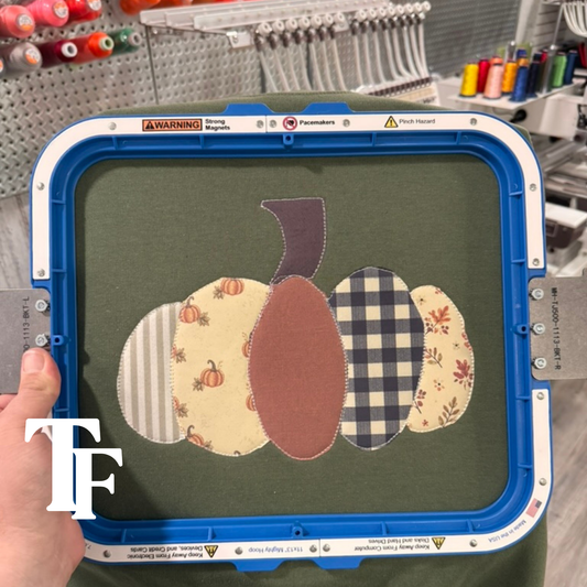 Patchwork Embroidered Pumpkin