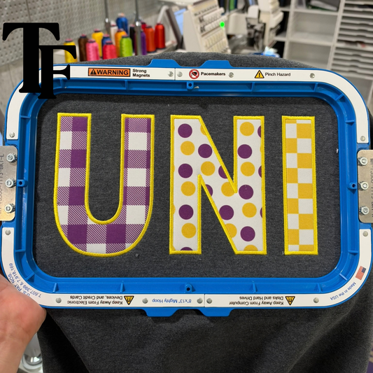UNI Embroidery Applique Sweatshirt