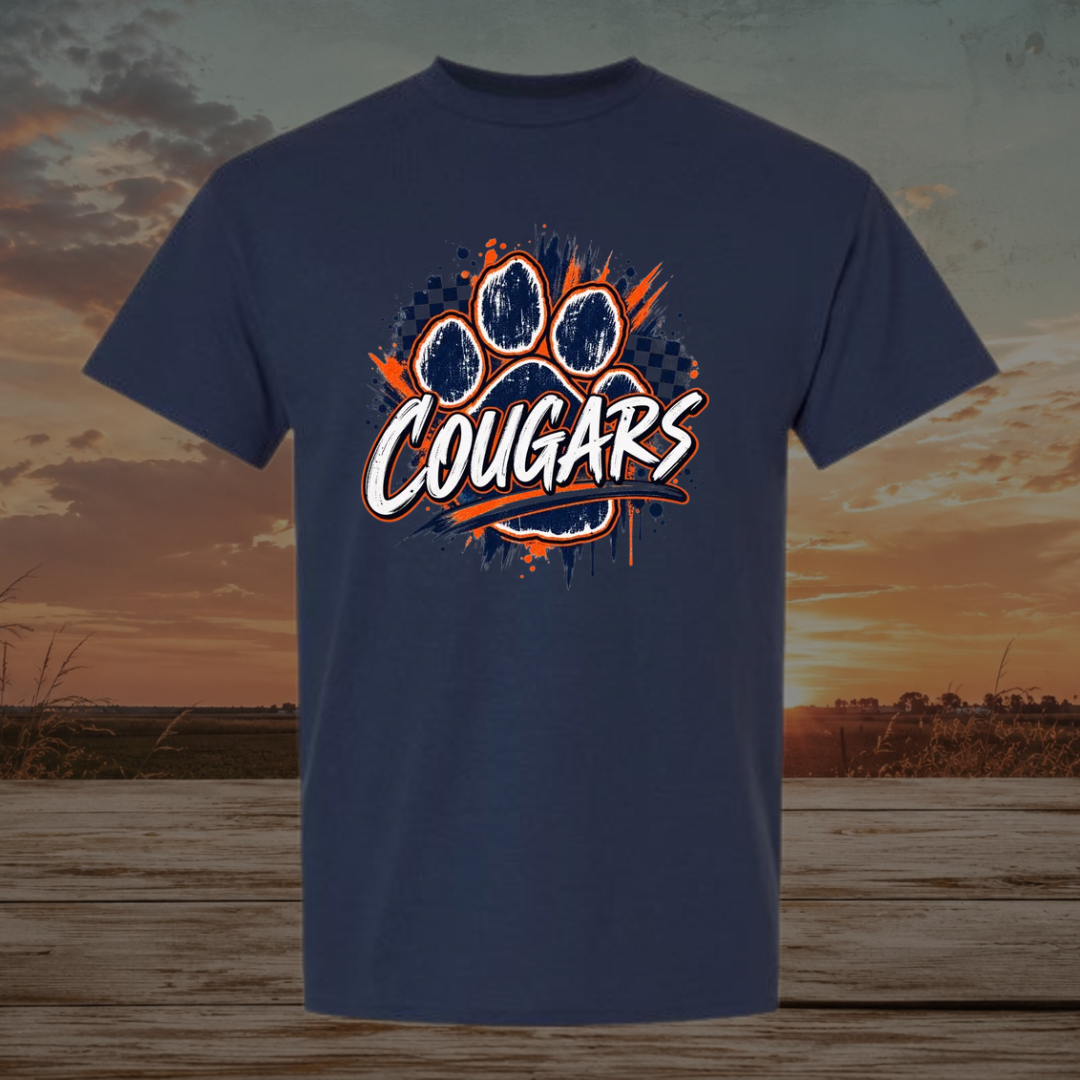 Paw Print Splatter Cougars