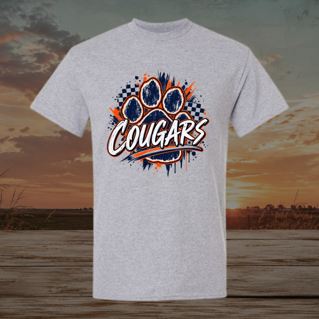 Paw Print Splatter Cougars