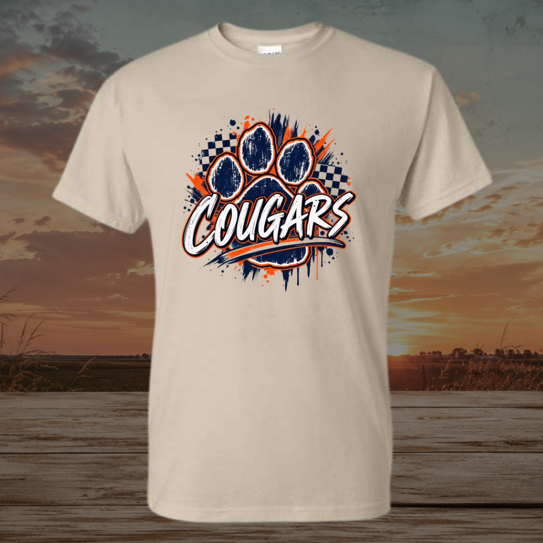Paw Print Splatter Cougars