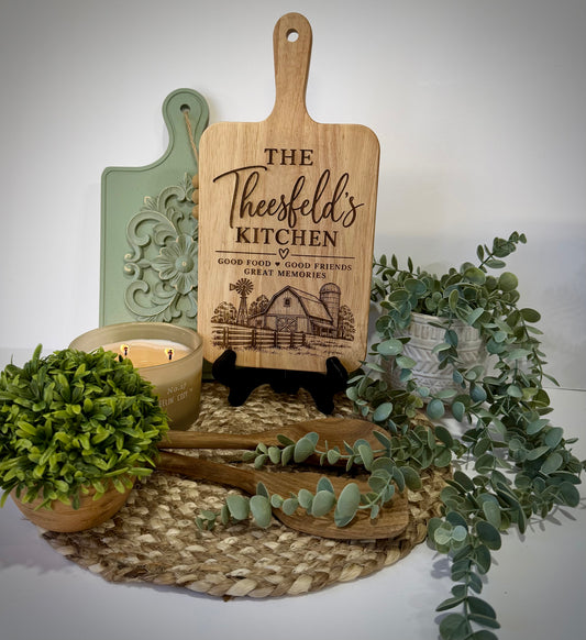 Personalized Last Name Kitchen Cutting Board